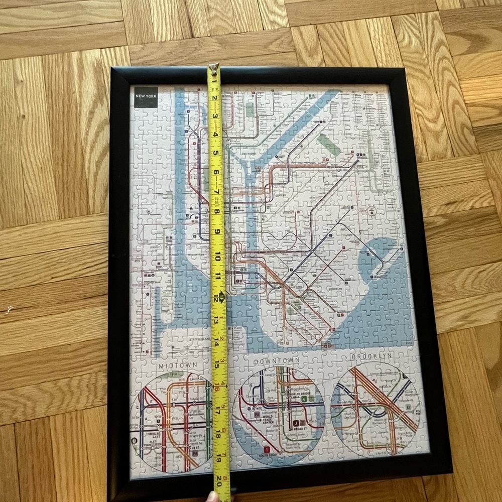 Framed NYC Subway Map Puzzle - Picture 5 of 6